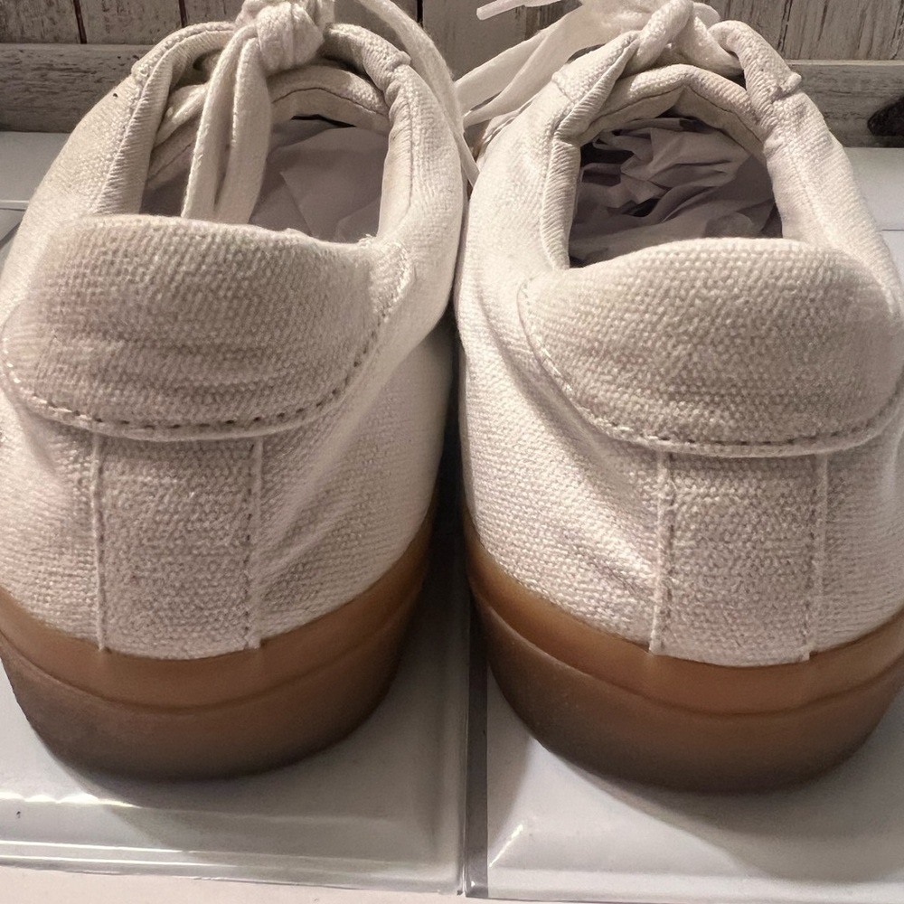Madewell White Canvas Sneakers with Gum Sole - Picture 4 of 6